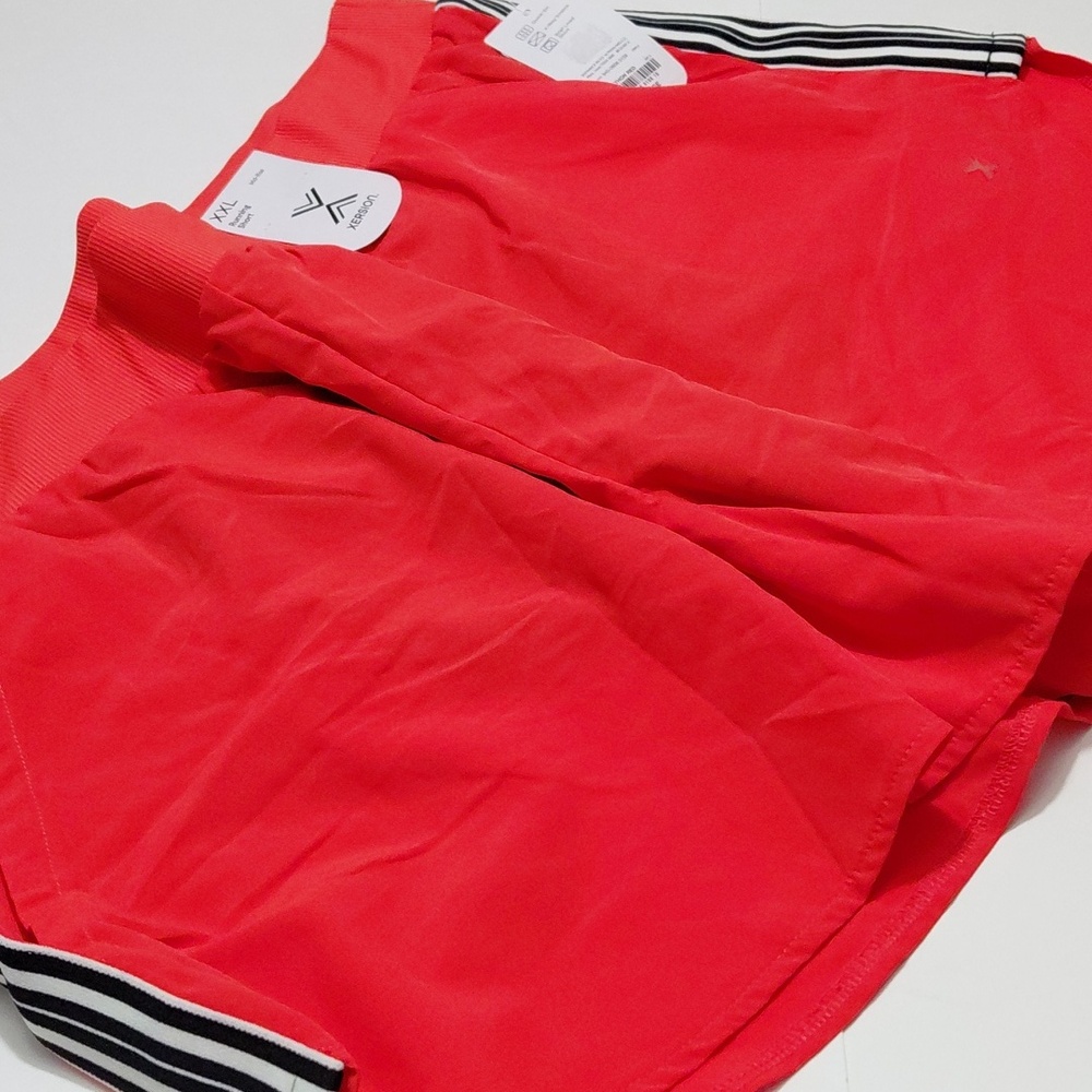 XERSION  Women's  Red Mid Rise   Running Shorts- XXL